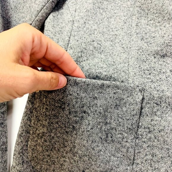 Talbots Wool Grey Three Button Blazer Tweed Sz 10 - Picture 7 of 8